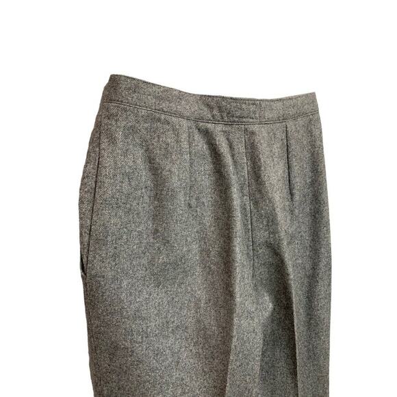 Size 11/2 Lindsay Gray Women's 1980s Vintage Wool Blend Dress Pants - Picture 7 of 9